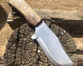 AEB-L Stainless EDC knife with Oak handle, and optional engraving.