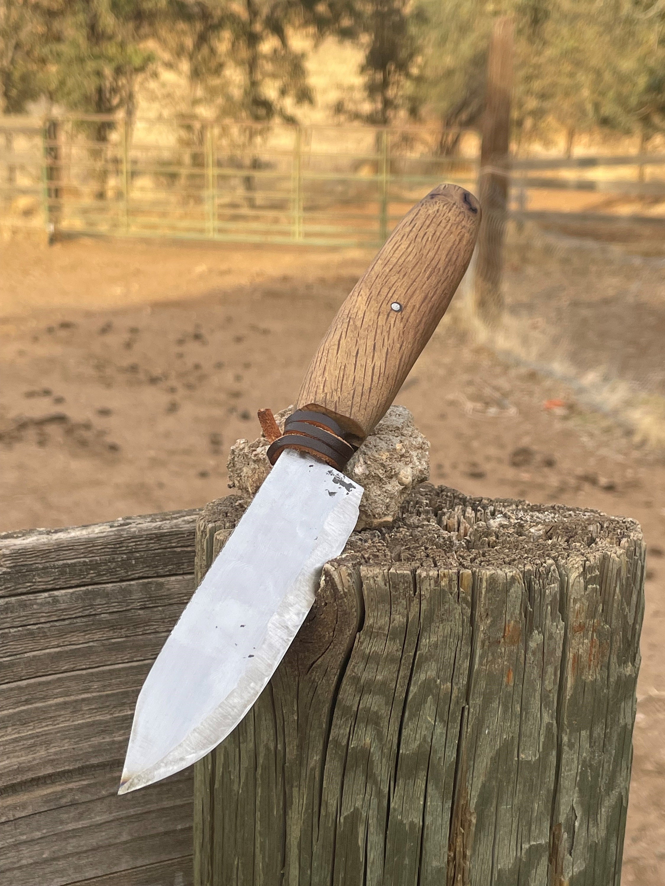 Old Knife ,bröderna Jönsson Mora Sweden. Wooden Handle and Sheath -   India