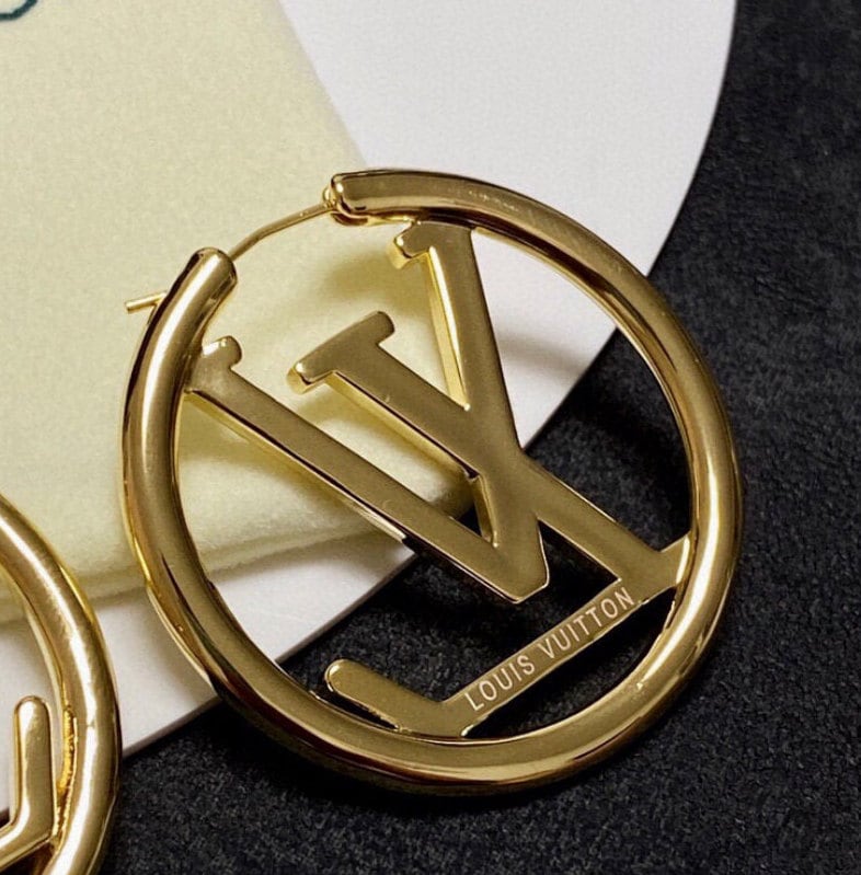 Louis Vuitton Vintage - 3 pc Set Monogram Earrings - Brown Gold