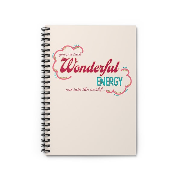 Wonderful Energy Spiral Notebook - Ruled Line