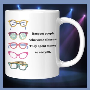 Lustige Brillenbecher Geschenkidee für Augenoptiker Bürodekoration Keramiktasse mit Brille Humor Geschenk für Vision Care Professional Coffee