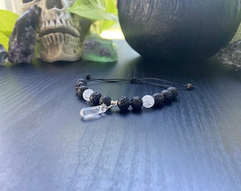 Natural Crystal Bracelet, Lava Beaded Bracelet, Diffuser Bracelet, Essential Oil Bracelet, Diffuser Bracelet, Fashion Jewelry Quartz Jewelry