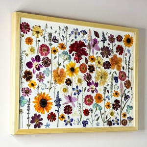 A Sunny Day - Pressed Flower Art | 24x18" Framed Botanical Wall Decor