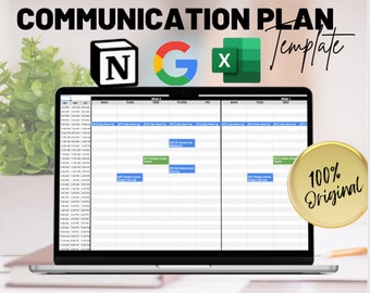 Project Communication Plan Template | Meeting Schedule (Digital Download)