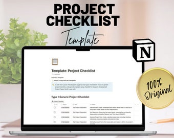 Project Checklist Template for Notion: Design & Development