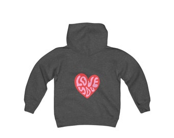 Sweat-shirt pour enfants, sweat à capuche mignon pour enfants, sweat-shirt mignon pour enfants, sweat à capuche « Love you », sweat à capuche « Love you », sweat à capuche « Kids love you », sweat à capuche cœur pour enfants