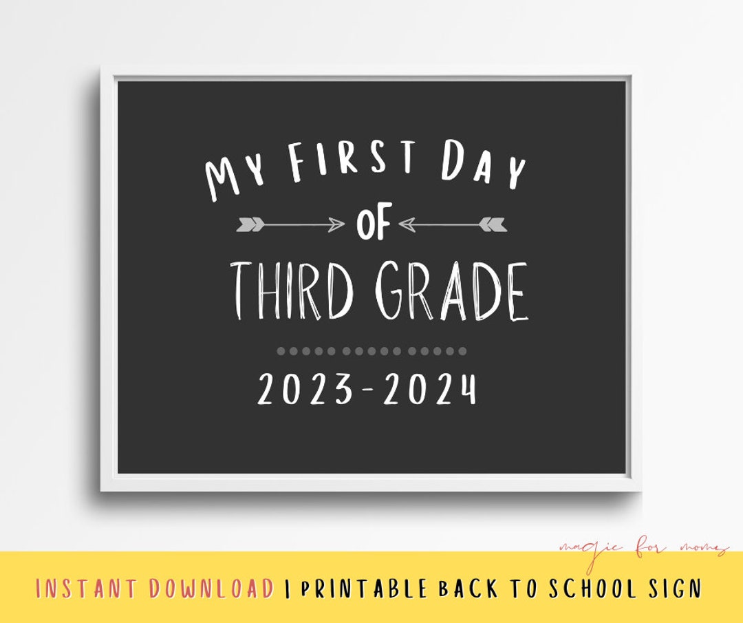 First Day of School 3rd Grade Printable - Il 1080xN.5194202902 Hzhc 