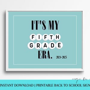 1st Day of School ERAS Printable Photo Prop Sign | Swiftie Bracelets | Back to School