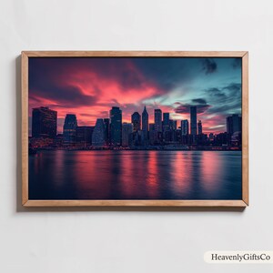 Denver Wall Art, Denver Skyline Wall Art, Sunset Aesthetic Wall Art, Urban Wall Hanging Art, Digital Cityscape Wall Art, Instant Download