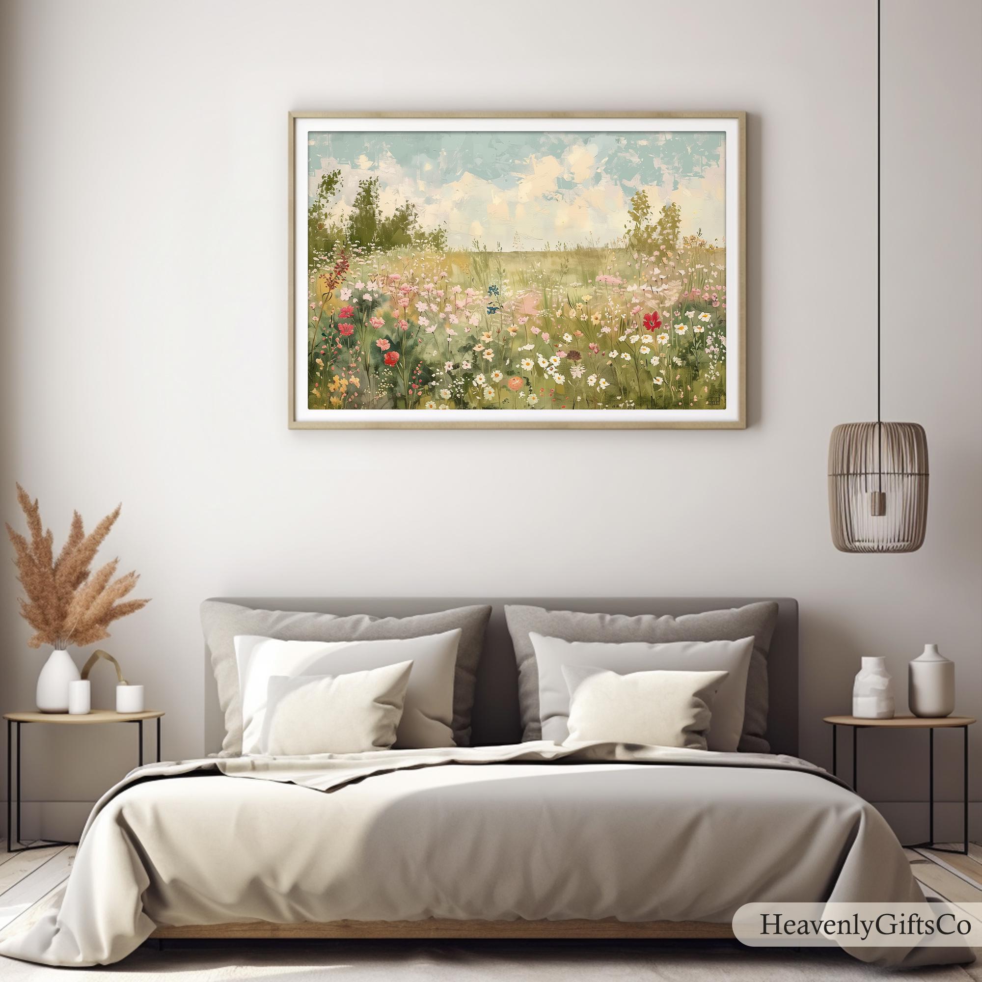 Wildflower Wall Art Print, Nature Wall Art Decor, Botanical Wall Decor ...