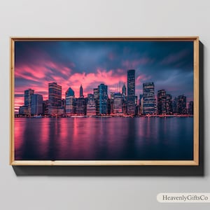 Chicago Wall Art, Cityscape Wall Art Prints, Chicago Skyline Trendy Wall Art, Printable Urban Wall Art, Trendy Digital Wall Art