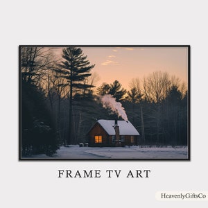 Winter Wonderland Frame TV Art, Landscape Snow Print, Frame TV Modern Art, Nature Inspired Print, Digital Download Art