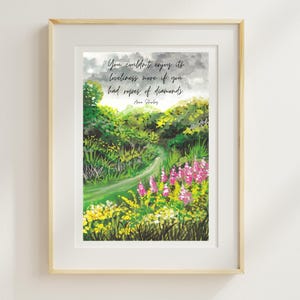 Anne of Green Gables Decor Cottagecore Decor Nursery Art Printable Bookish Gift Anne Shirley INSTANT Download Classroom Deco English Teacher