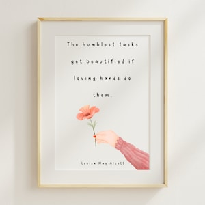 Little Women Print Louisa May Alcott Digital Art Print Little Women Gift Bookish Decor Literary Classroom Decor English Teacher Cottagecore