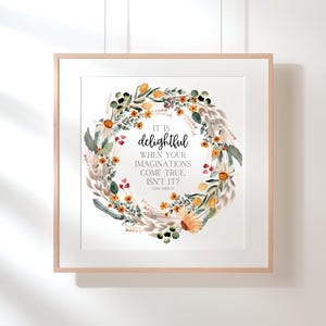 Anne of Green Gables Poster Anne Shirley Print Imagination Quote Cottagecore Decor Bookish Gift English Teacher Gift Green Gables Decor Anne