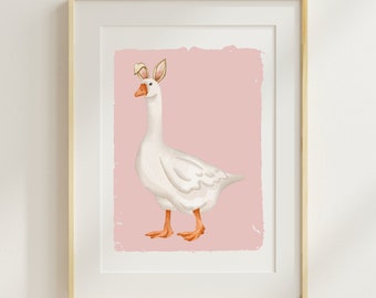 Easter Goose Easter Printable Easter Duck Easter Decorations Instant Download Boho Easter Decor Printable Wall Art Farmhouse Wall Art