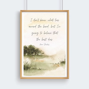 Anne of Green Gables Quotes UNFRAMED Print Anne Shirley Anne of Green Gables Wall Art Gift Bookish Decor Classroom Decor Cottagecore Decor