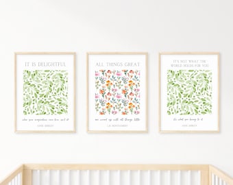 Nursery Printable Anne of Green Gables Anne Shirley Digital Print INSTANT Download Bookish Gift Classroom Decor English Teacher Gift
