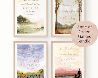 Anne of Green Gables Print INSTANT Download Anne Shirley Kindred Spirits Anne Shirley Gift English Teacher Bookish Decor Cottagecore Decor