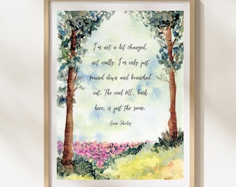 Anne of Green Gables-decor, Anne Shirley-print, leesgrage decor schoolse cadeau, Anne of Green Gables-cadeau, Anne Shirley Quote kinderkamer afdrukbaar