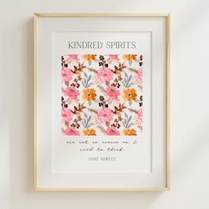 Anne of Green Gables Decor Kindred Spirits Anne Shirley Digital Print INSTANT Download Bookish Gift Best Friend Gift English Teacher Gift