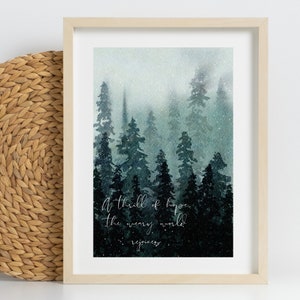 Christmas Decor Christmas Digital Print A Thrill of Hope Holy Night Carol Lyric Print Holiday Quote Sign Religious Home Decor Christian