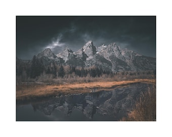 Grand Tetons at Night Canvas