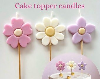 Cake Topper Kerzen Blumen
