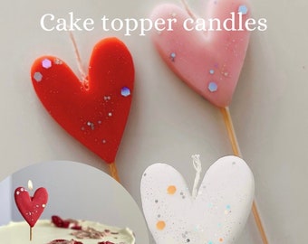 Velas decorativas para tarta Corazones