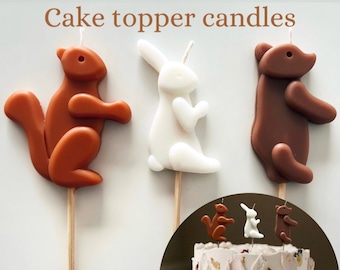 Velas pastel topper animales