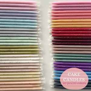 Cake candles 20 colors / Birthday candles / bento candles