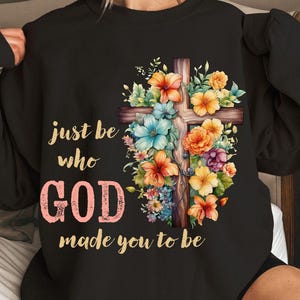 Floral Cross Christian PNG: Easter Jesus Shirt Design (Digital Download)