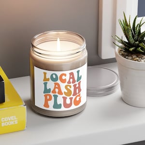Lash Candle, Lash Tech Candle, Lash Artist Candle, Lash Tech Room Decor, Gift for Salon Owner, lash studio decor, lash tech gift idea,