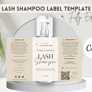 Lash shampoo sticker