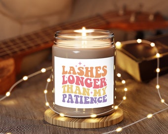 Lash Candle, Lash Tech Candle, Lash Artist Candle, Lash Tech Room Decor, lash studio decor, lash tech gift idea, Gift for Salon Owner