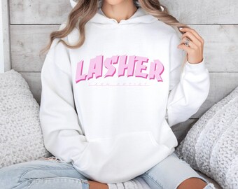 Lash Artist Hoodie, lash tech hoodie, Gifts For Lash Tech, Lash Gifts, lash clothing, lash merch, esthetician clothes, Lash Girl Gift