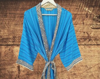 One of a Kind | Handmade | Recycled Silk | Robe | Kimono | Cover Up | Sari | Mother's Day | Birthday | Anniversary | Just Because