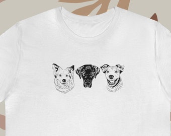 Custom Pet Portrait Shirt | Multiple Pets | Cat Dog