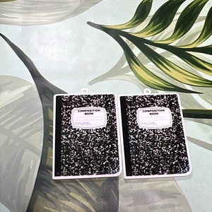 Composition Notebook- flatback- resin charms- bow centers- pendants- badge reels- epoxy charms- resin Charms- flatback planars- planars - ch