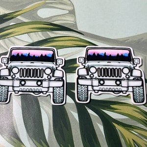 WHITE JEEP Planar- flatback- resin charms- bow centers- pendants- badge reels- epoxy charms- resin Charms- flatback planars- planars - charm