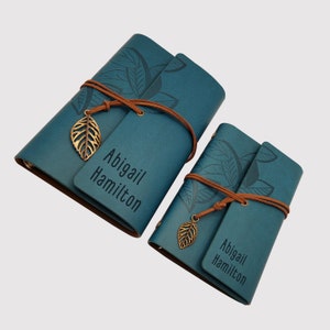 Custom Vegan Leather Journal: Personalized Travel Diary