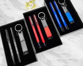 Momentos de firma - Juego de bolígrafos personalizados con caja de regalo - Regalo para graduación, profesor o oficina