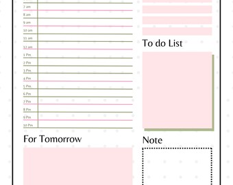 Daily to Do List, Printable, Instant Download, Minimal Productivity ...