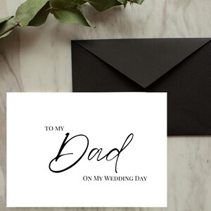 Para o meu pai no dia do casamento, cartão plano ou imprimível para o pai no dia do casamento, cartão do pai da noiva, download instantâneo