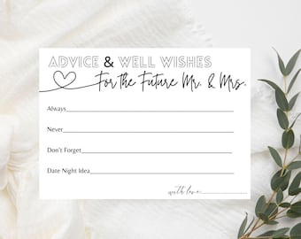 Tarjetas de consejos y buenos deseos para los novios, tarjeta imprimible para despedida de soltera