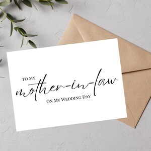 Para minha sogra no cartão do dia do casamento, cartão da sogra, cartão do dia do casamento, cartão plano ou dobrável para impressão, download instantâneo