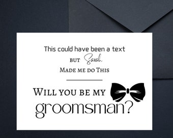 Propuesta de padrino divertida, tarjeta de propuesta de padrino, esto podría haber sido un texto, propuesta de padrino, tarjetas de propuesta de boda, descarga instantánea