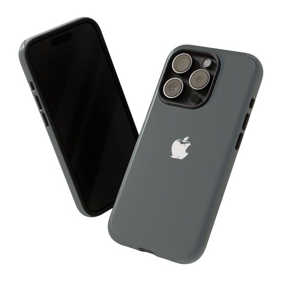 Minimalist Silver iPhone Case With Apple Logo : Phone Cases Minimalist Silver iPhone Case With Apple Logo : Phone Cases