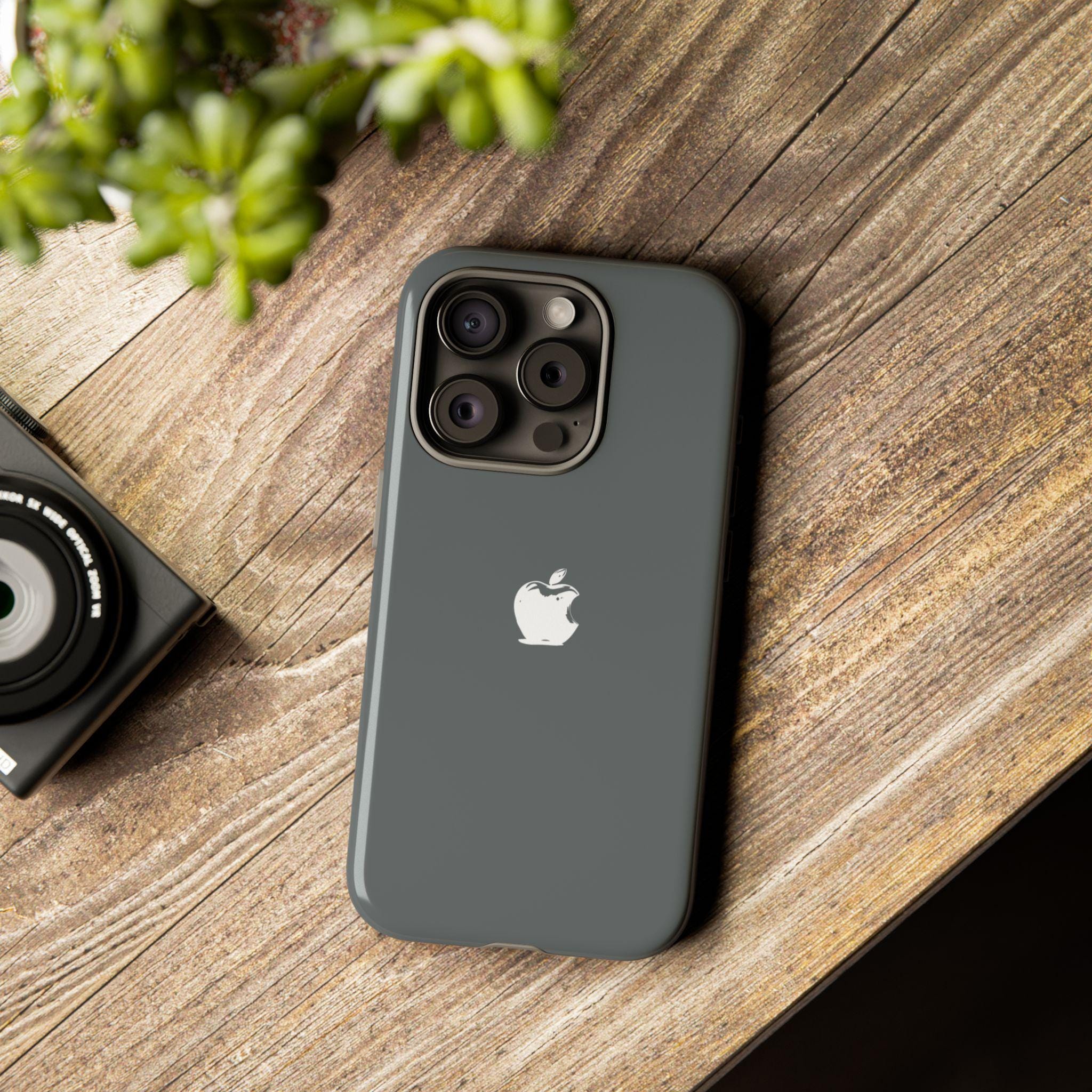 Minimalist Silver iPhone Case With Apple Logo : Phone Cases Minimalist Silver iPhone Case With Apple Logo : Phone Cases