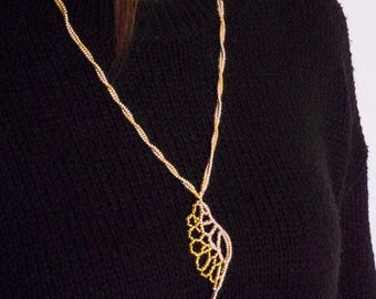 Angelica Herringbone Stitch Wing Necklace Beading Pattern Download